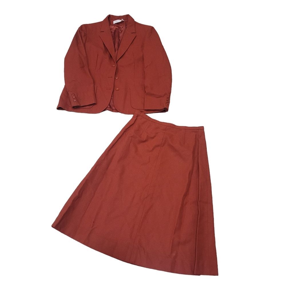 Pendleton Rust Blazer and Skirt Set